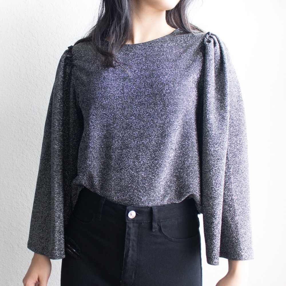 Express Metallic Kimono Top